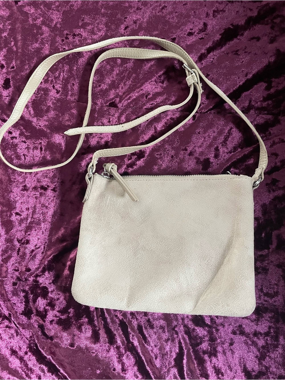 Minimalist Cream Crossbody Bag - Lightweight Everyday Purse